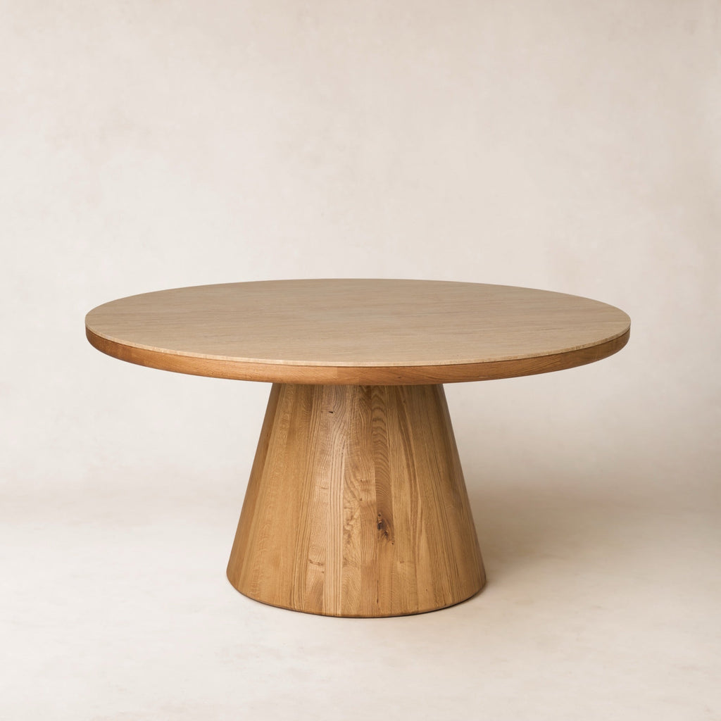 Table à manger extensible en chêne blanc massif - Finition naturelle