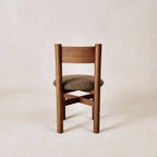 Chaise de salle à manger - Boucle Moka et Chêne Blanc