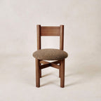 Chaise de salle à manger - Boucle Moka et Chêne Blanc