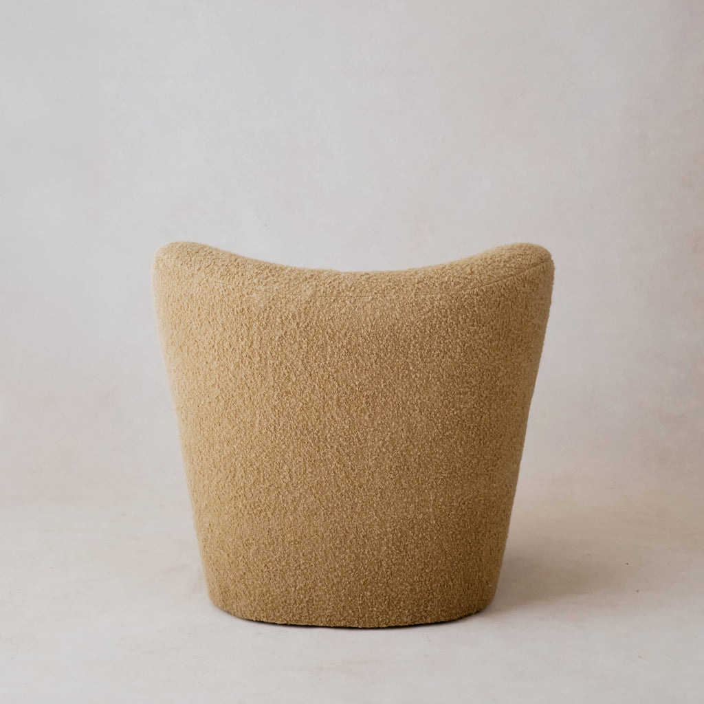Fauteuil lounge - Boucle mohair couleur camel
