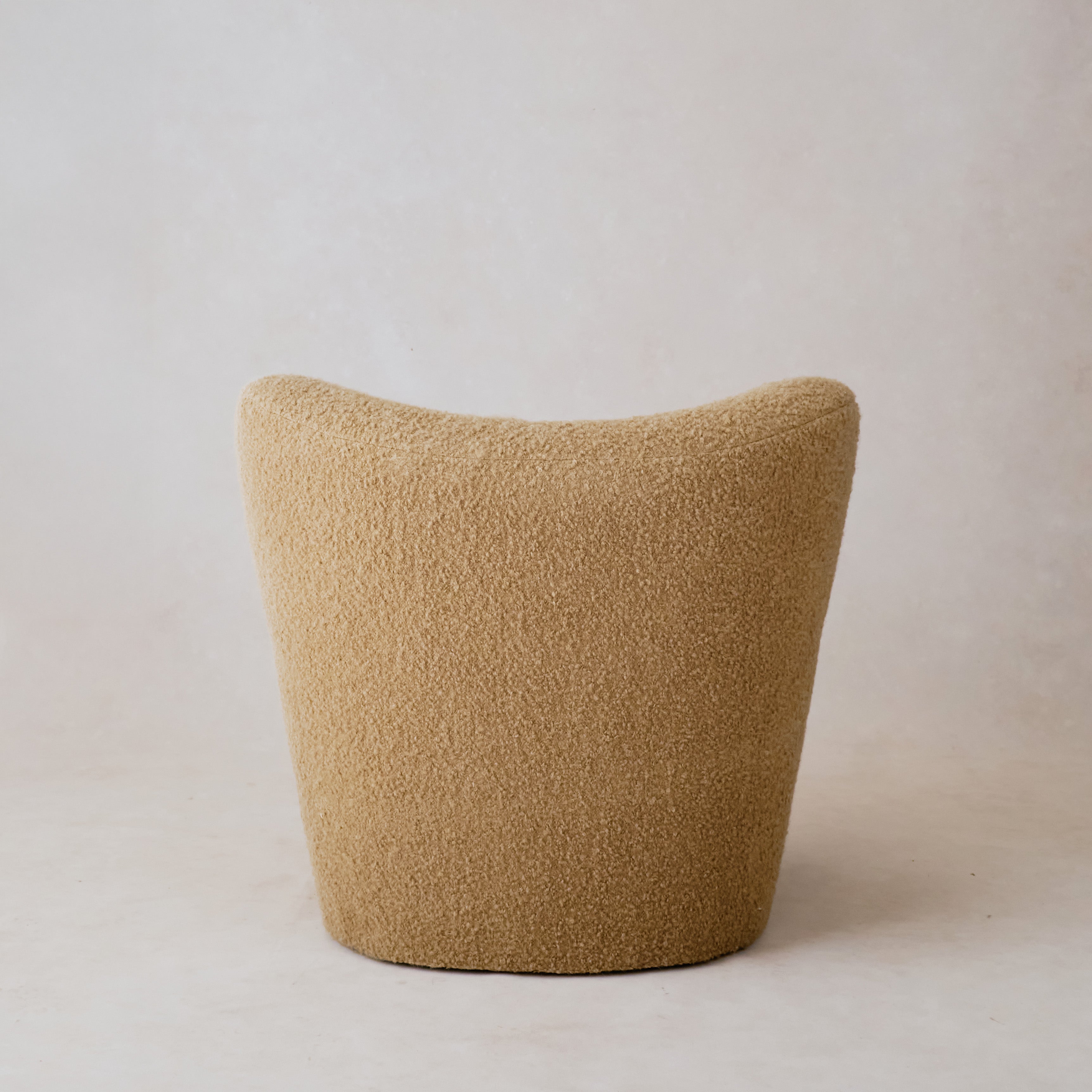 Fauteuil lounge - Boucle mohair couleur camel