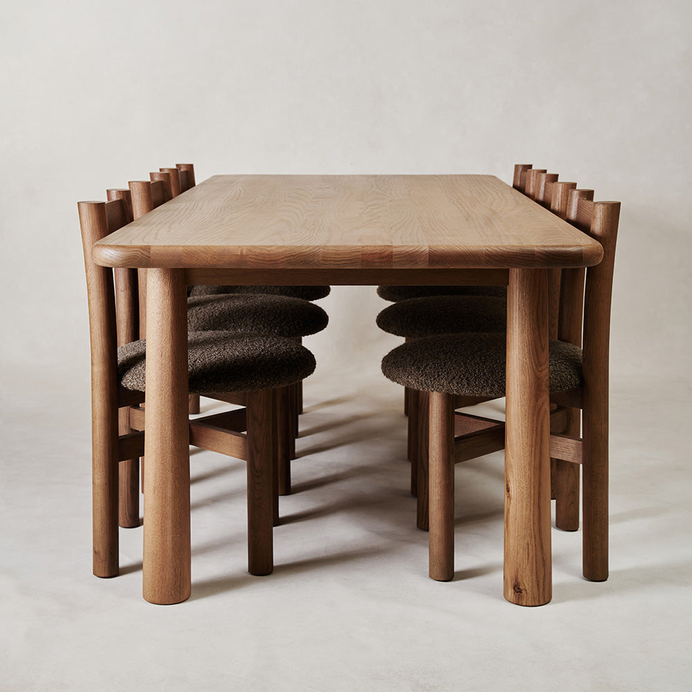 Table de salle à manger rectangulaire - Finition Moka