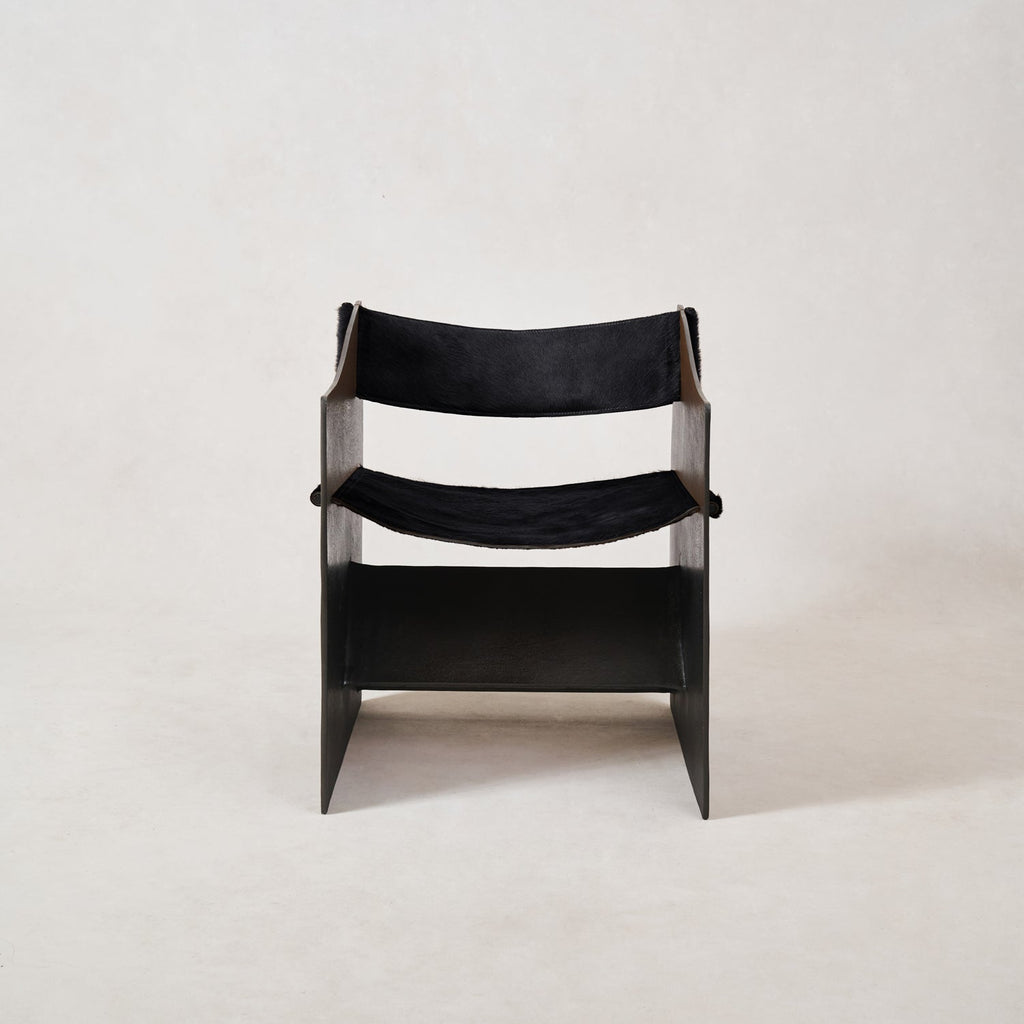 Fauteuil d'appoint sculptural – Structure en fonte d'aluminium