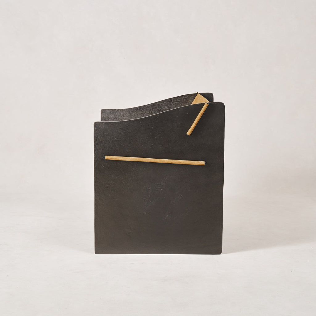 Fauteuil d'appoint sculptural – Structure en fonte d'aluminium