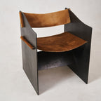 Fauteuil d'appoint sculptural – Structure en fonte d'aluminium
