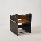 Fauteuil d'appoint sculptural – Structure en fonte d'aluminium