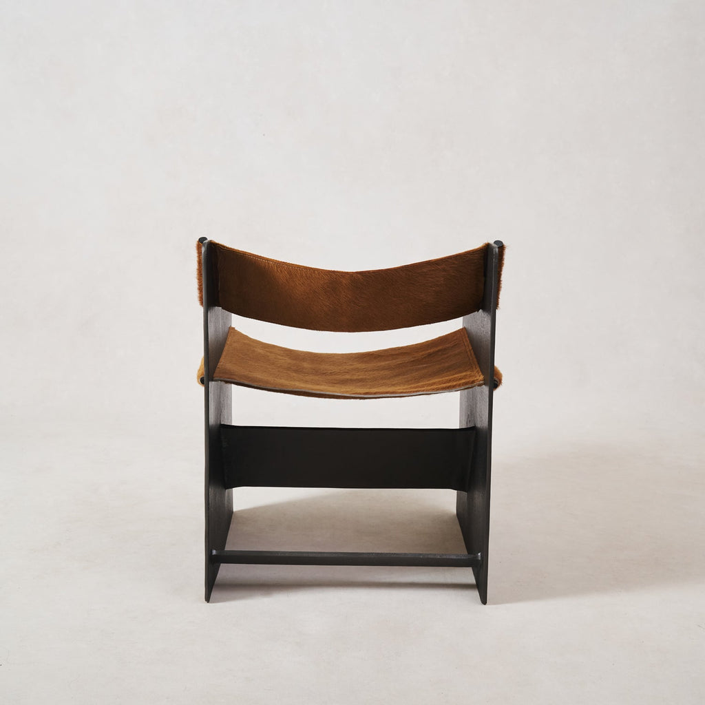 Fauteuil d'appoint sculptural – Structure en fonte d'aluminium