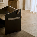 Fauteuil d'appoint sculptural – Structure en fonte d'aluminium