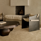Fauteuil d'appoint sculptural – Structure en fonte d'aluminium