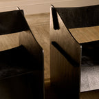 Fauteuil d'appoint sculptural – Structure en fonte d'aluminium