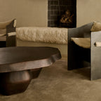Table basse - Aluminium coulé avec finition bronze vieilli