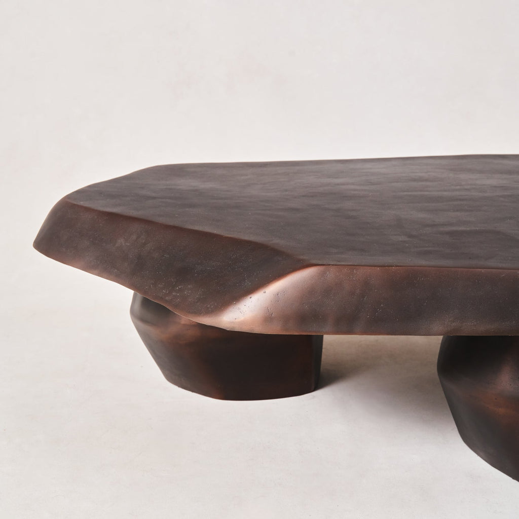 Table basse - Aluminium coulé avec finition bronze vieilli