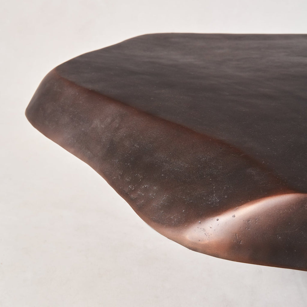 Table basse - Aluminium coulé avec finition bronze vieilli