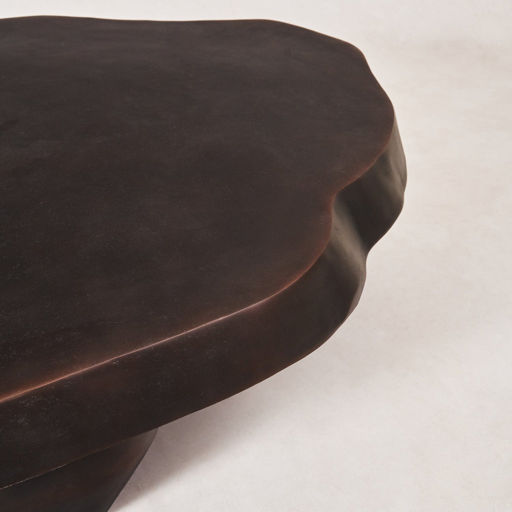 Table basse - Aluminium coulé avec finition bronze vieilli