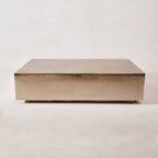 Table basse - Aluminium coulé finition nickel