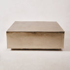 Table basse - Aluminium coulé finition nickel