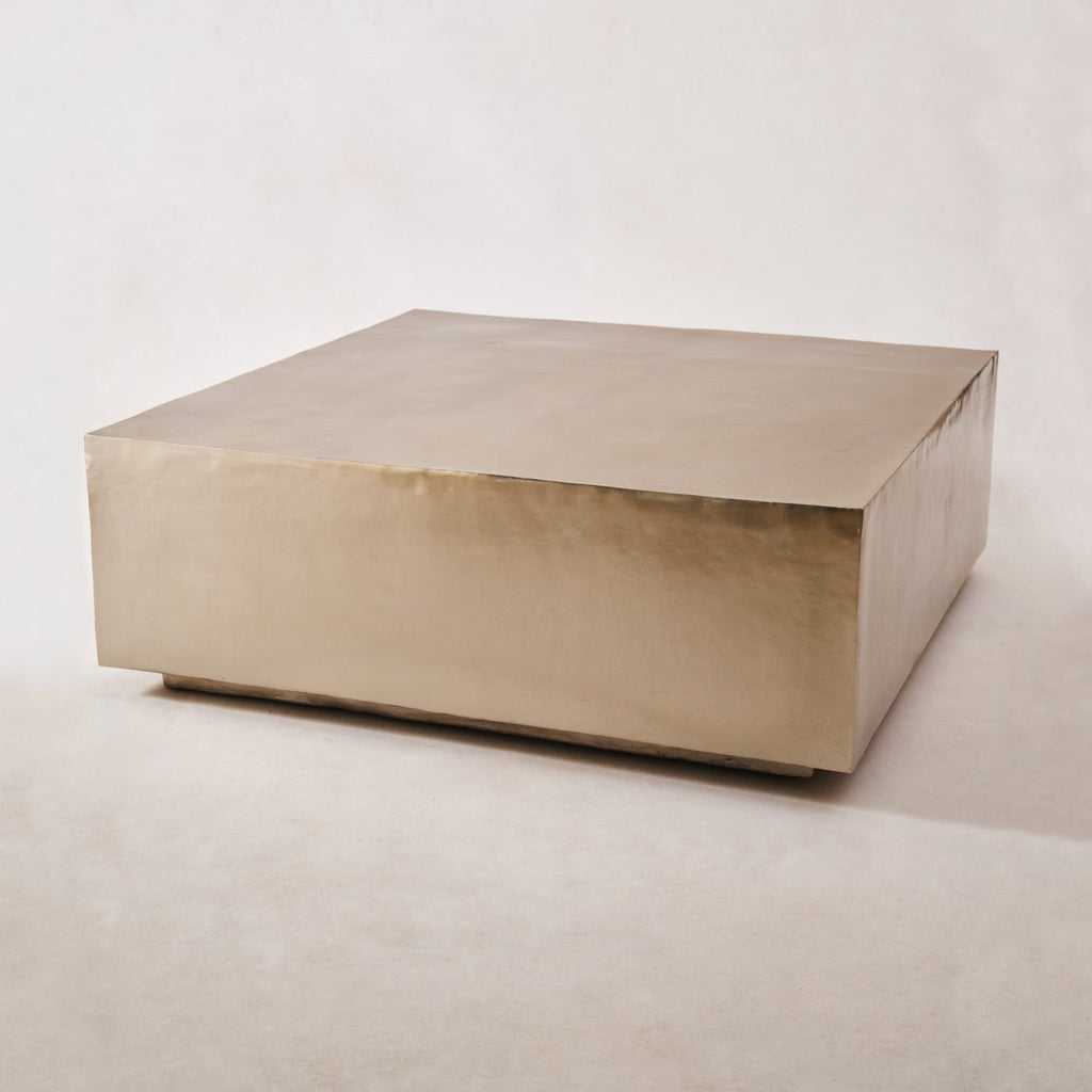 Table basse - Aluminium coulé finition nickel