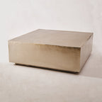 Table basse - Aluminium coulé finition nickel