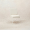 Chaise de salle à manger sans accoudoirs d'extérieur - Cadre en fer blanc