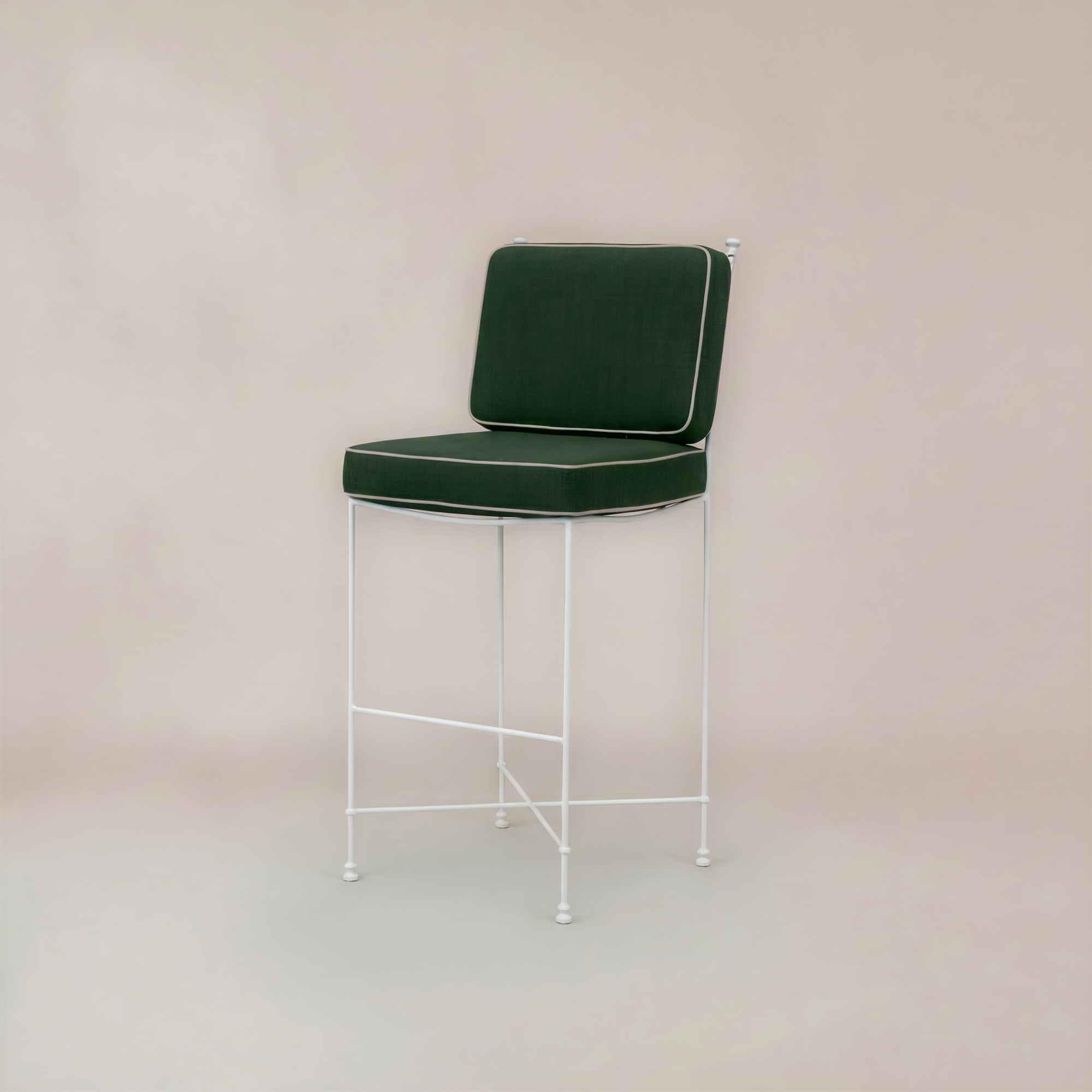 Tabouret de bar d'extérieur - Cadre en fer blanc