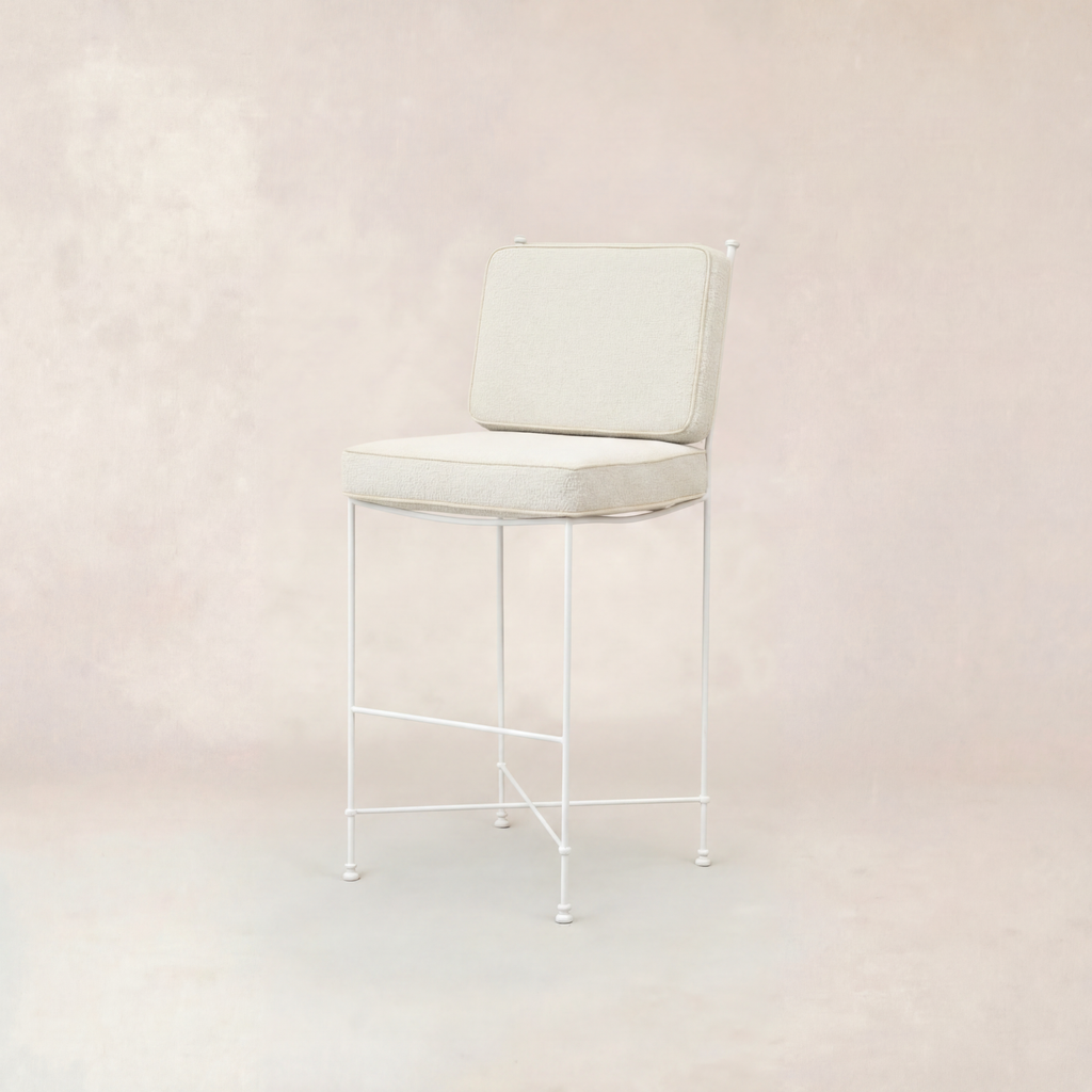 Tabouret de bar d'extérieur - Cadre en fer blanc