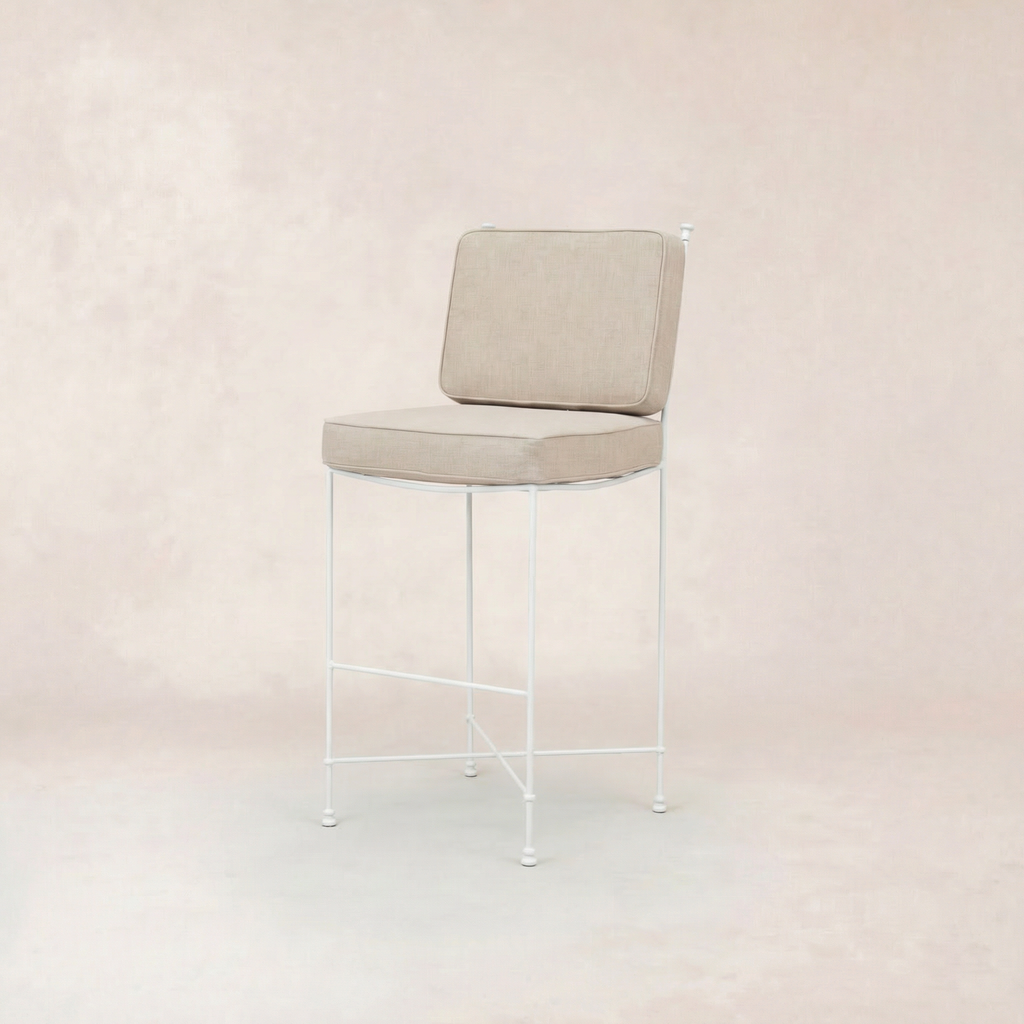 Tabouret de bar d'extérieur - Cadre en fer blanc