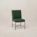 Chaise de salle à manger sans accoudoirs d'extérieur - Structure en fer noir