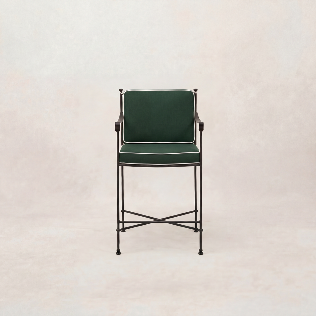 Tabouret de comptoir extérieur – Structure en fer noir