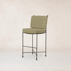 Tabouret de bar d'extérieur - Piètement en fer noir