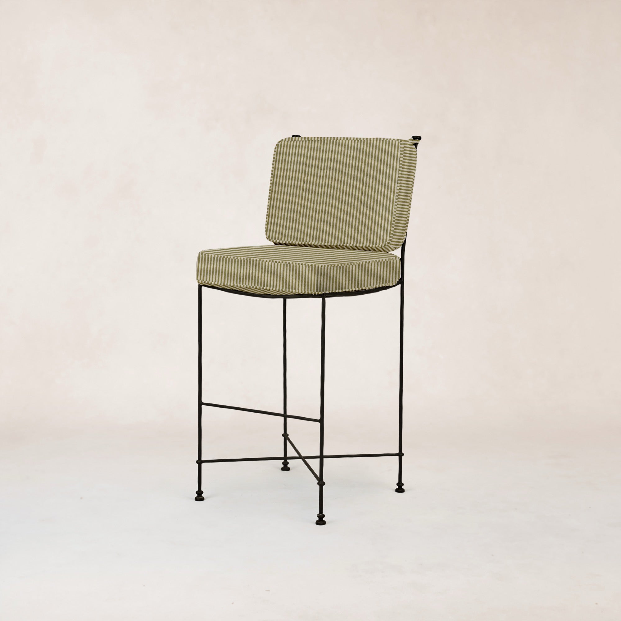 Tabouret de bar d'extérieur - Piètement en fer noir