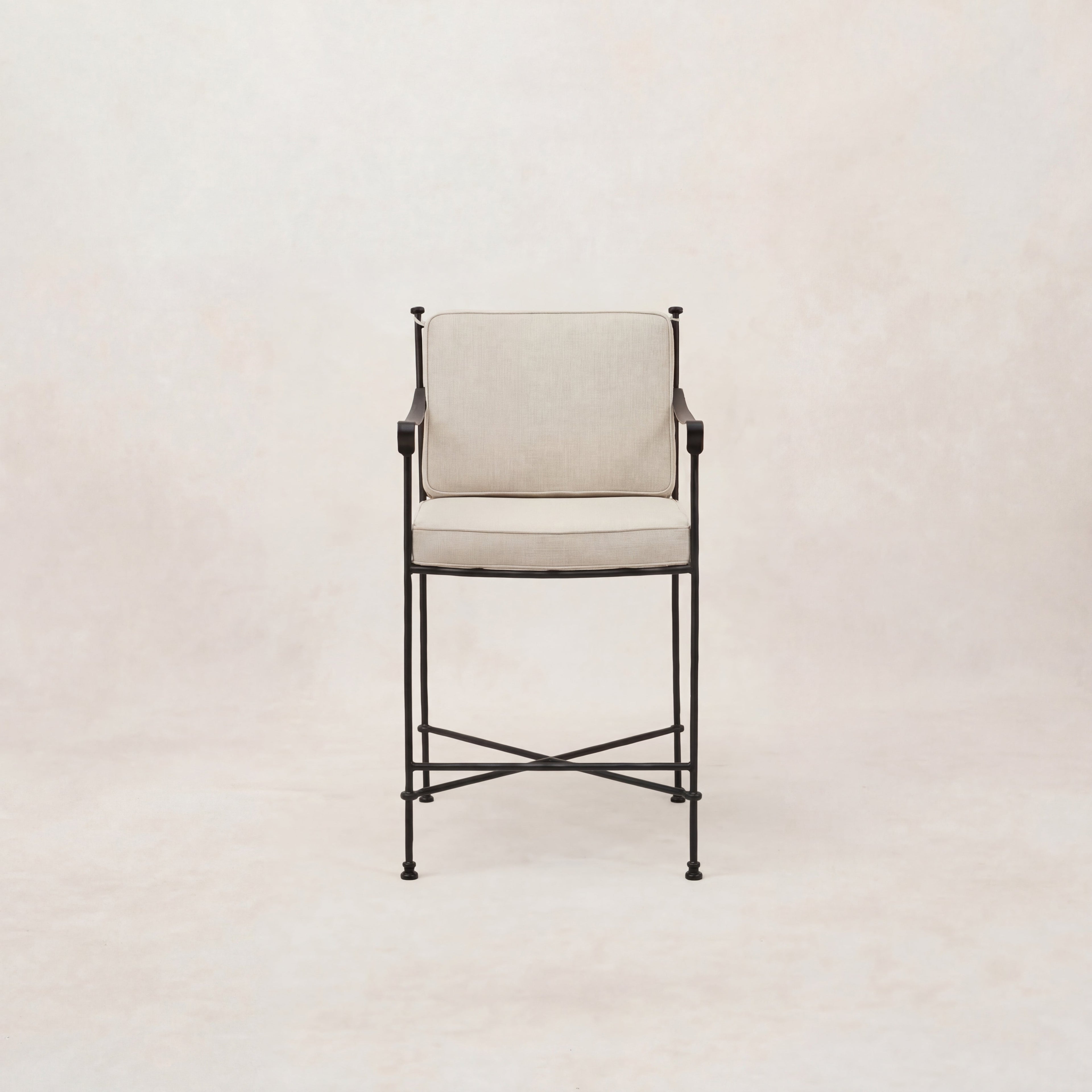 Tabouret de comptoir extérieur – Structure en fer noir