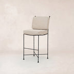 Tabouret de bar d'extérieur - Piètement en fer noir