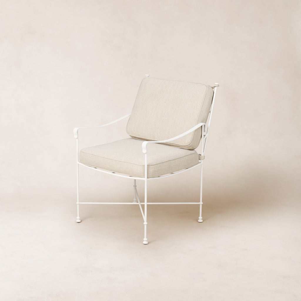 Chaise de salle à manger/salon d'extérieur – Structure en fer blanc