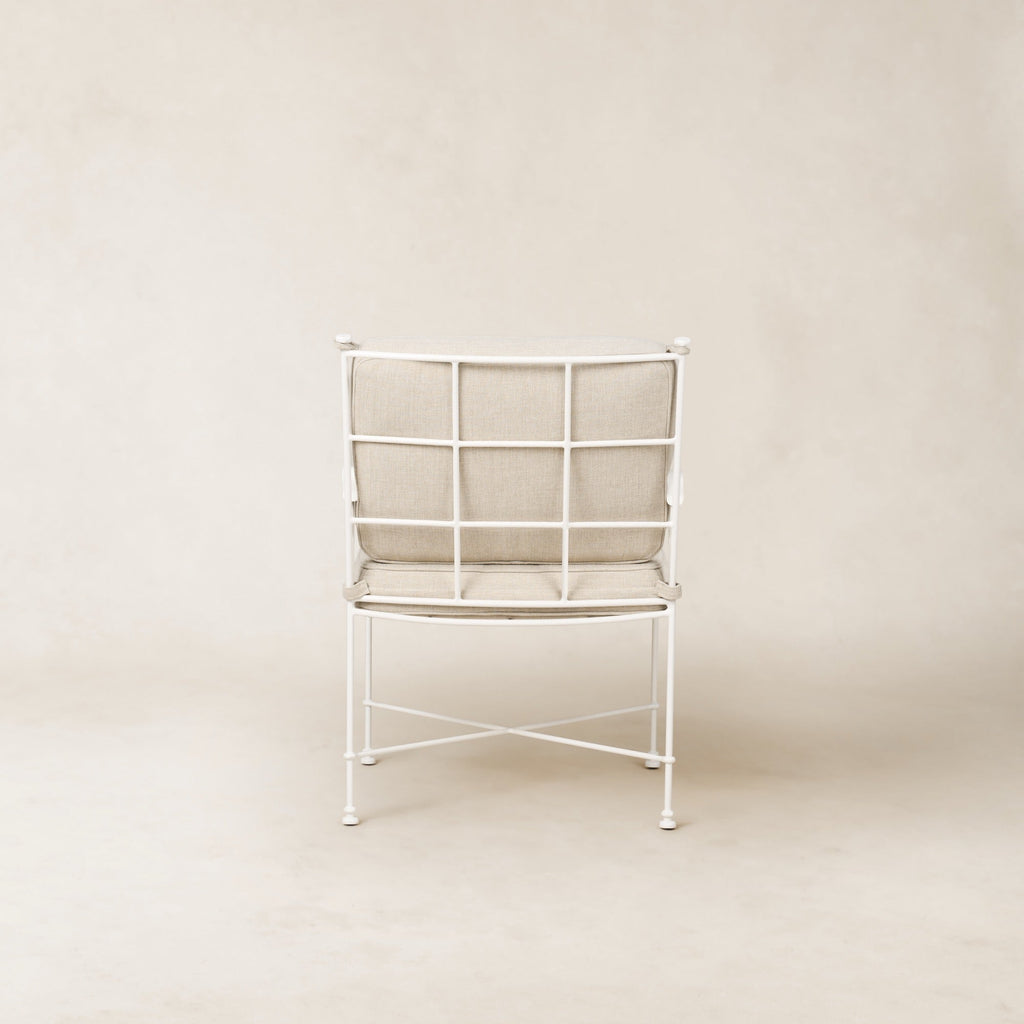 Chaise de salle à manger/salon d'extérieur – Structure en fer blanc