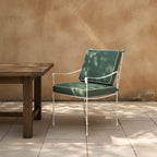 Chaise de salle à manger/salon d'extérieur – Structure en fer blanc