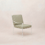 Chaise de salle à manger/salon d'extérieur – Structure en fer blanc