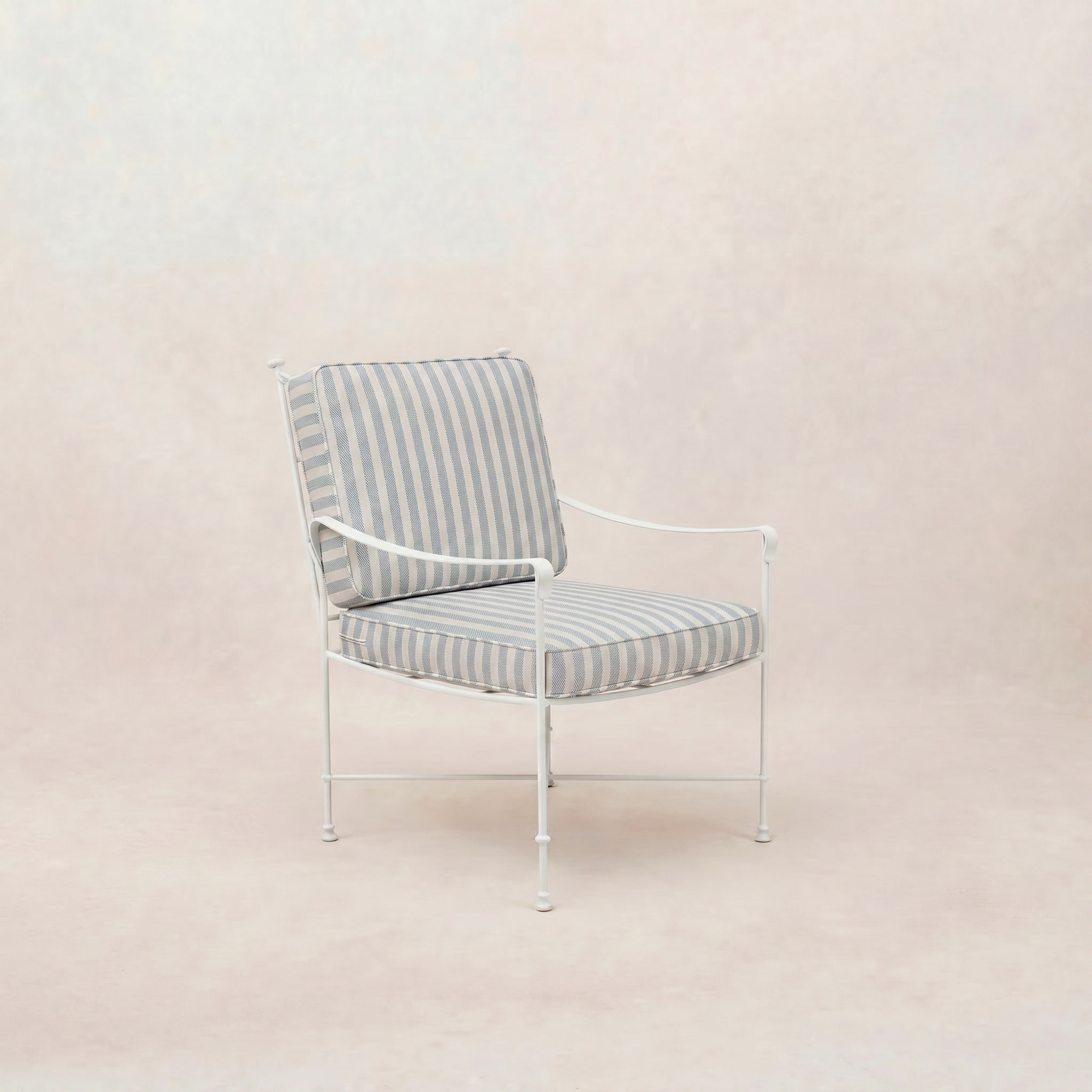 Chaise de salle à manger/salon d'extérieur – Structure en fer blanc