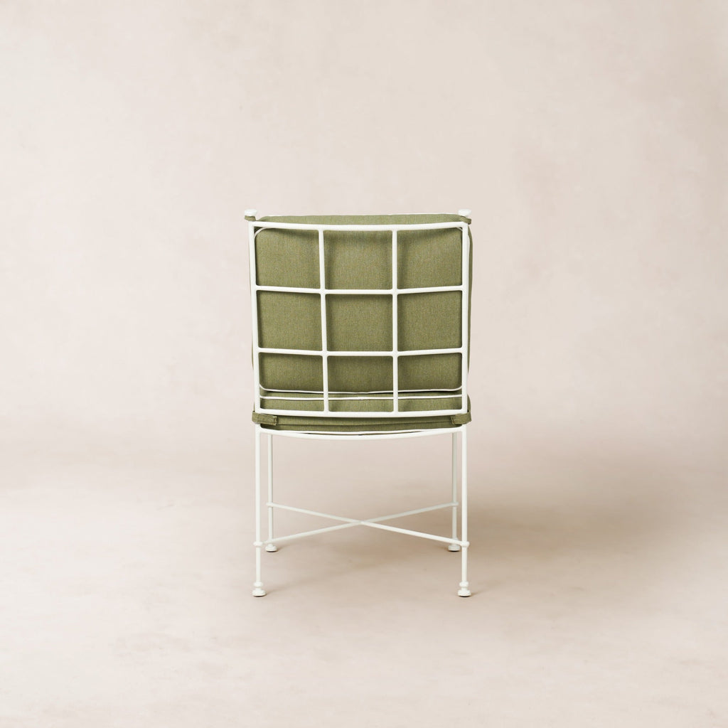 Chaise de salle à manger sans accoudoirs d'extérieur - Cadre en fer blanc