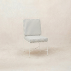 Chaise de salle à manger sans accoudoirs d'extérieur - Cadre en fer blanc