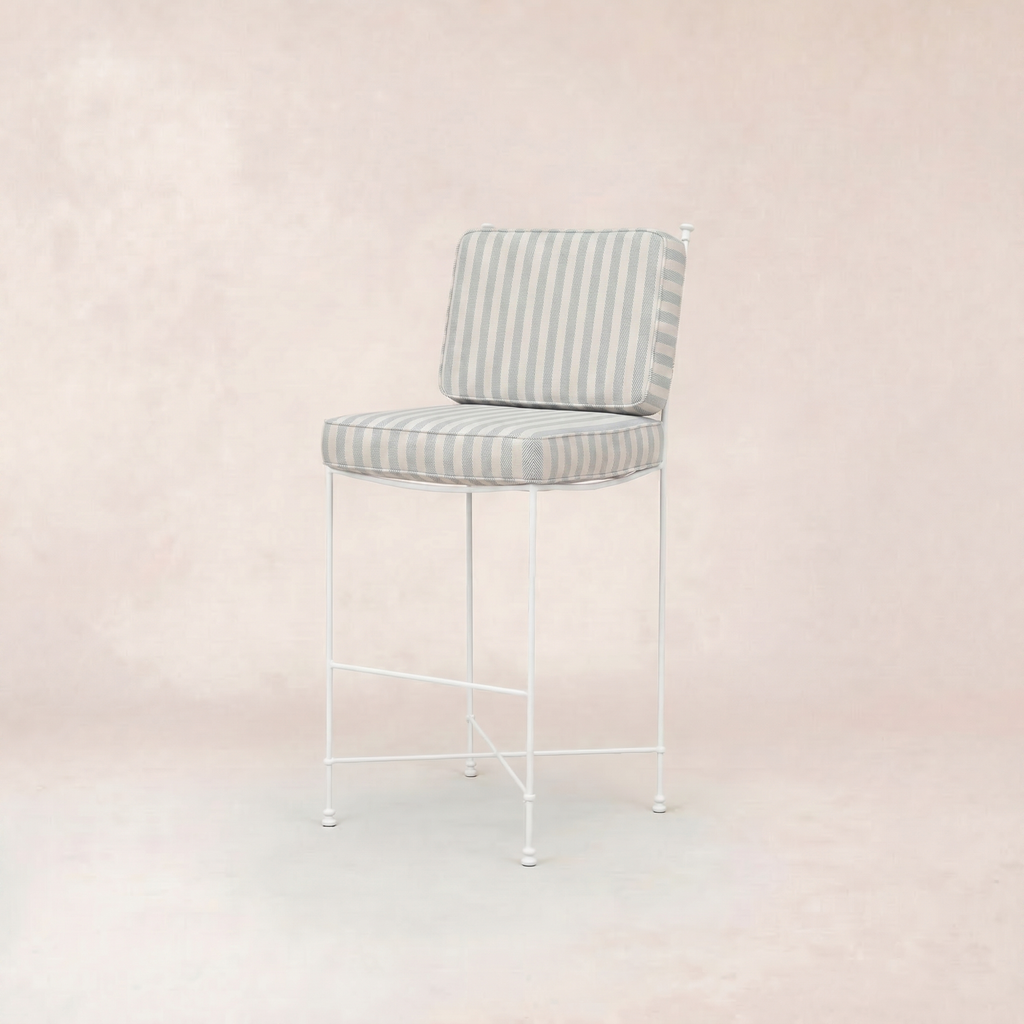 Tabouret de bar d'extérieur - Cadre en fer blanc