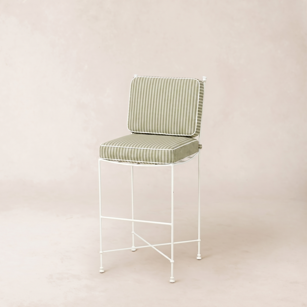 Tabouret de bar d'extérieur - Cadre en fer blanc