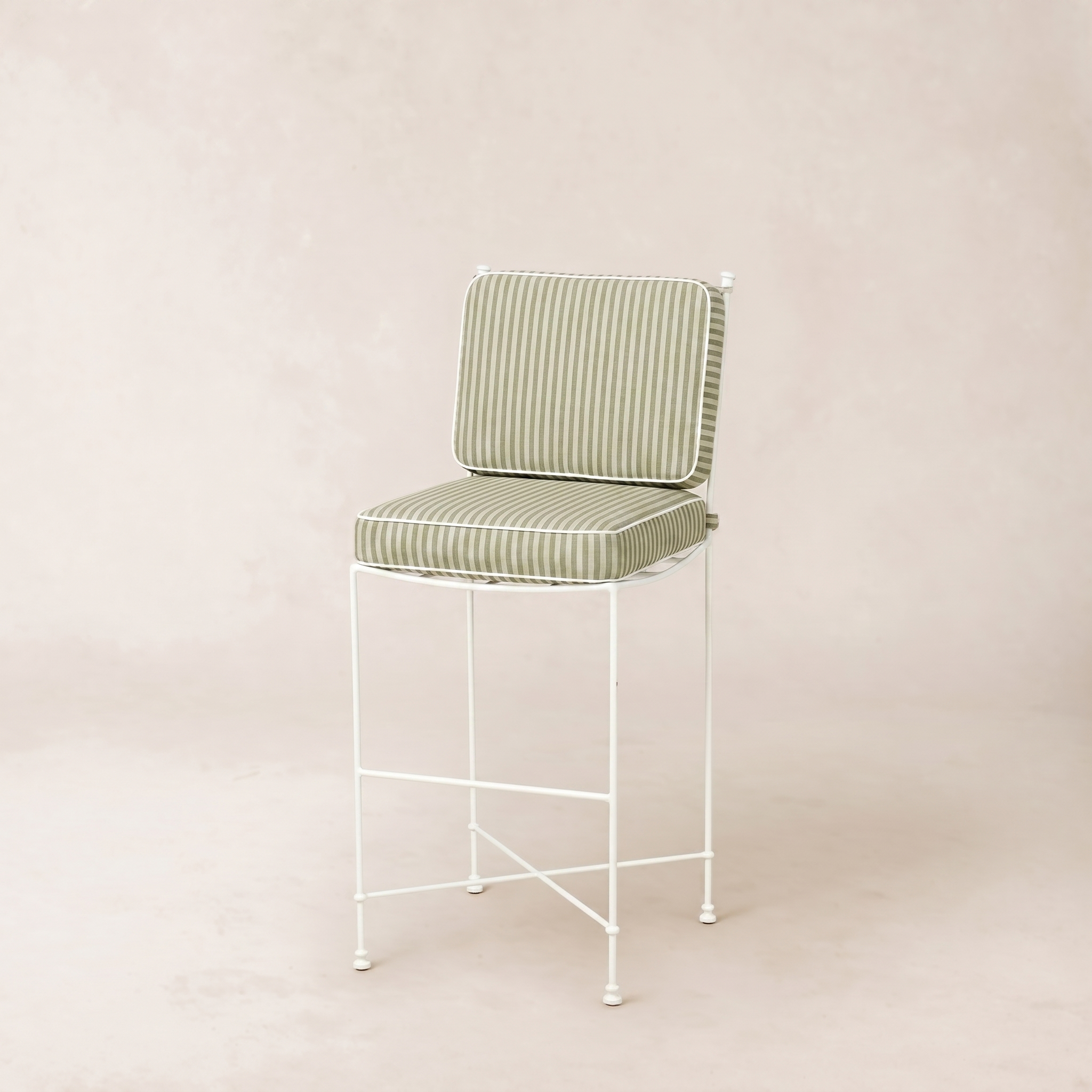 Tabouret de bar d'extérieur - Cadre en fer blanc