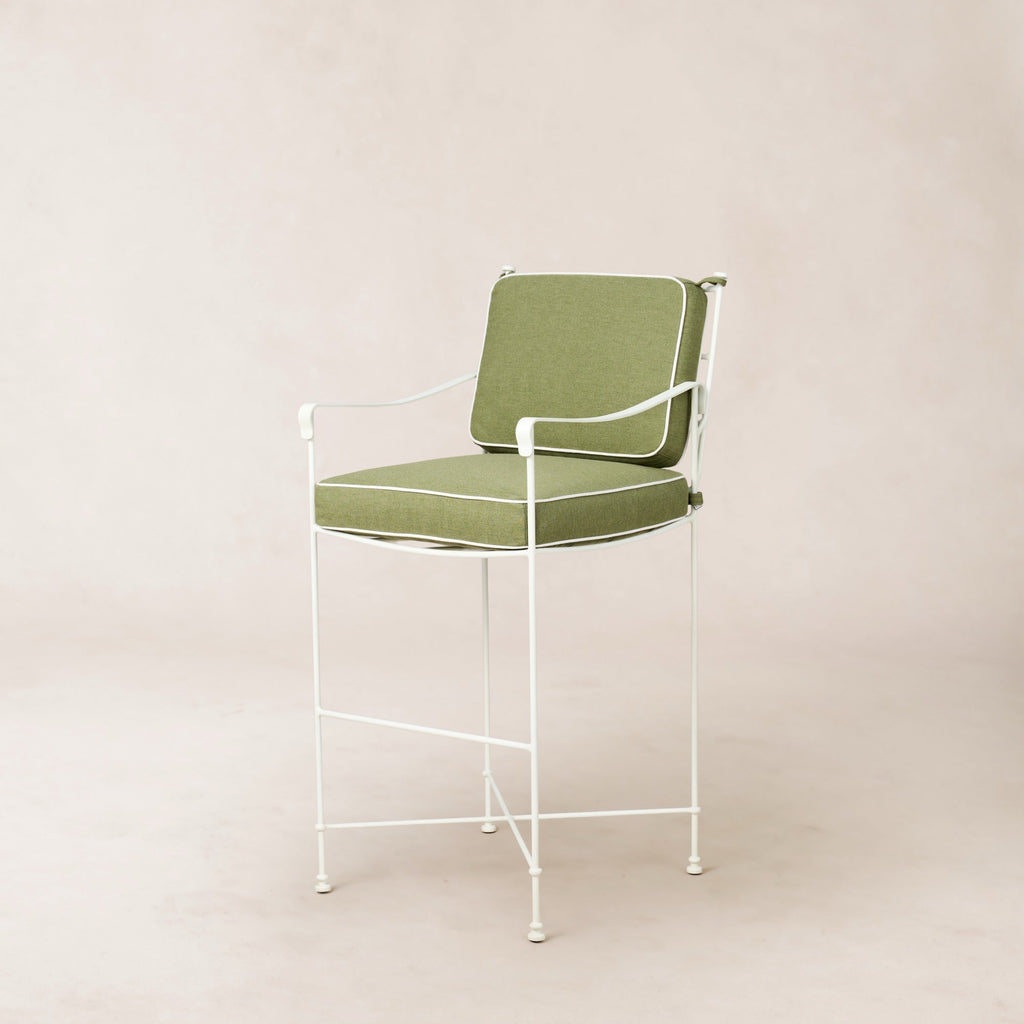 Tabouret de comptoir d'extérieur - Structure en fer blanc