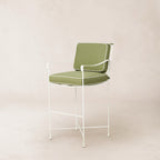 Tabouret de comptoir d'extérieur - Structure en fer blanc