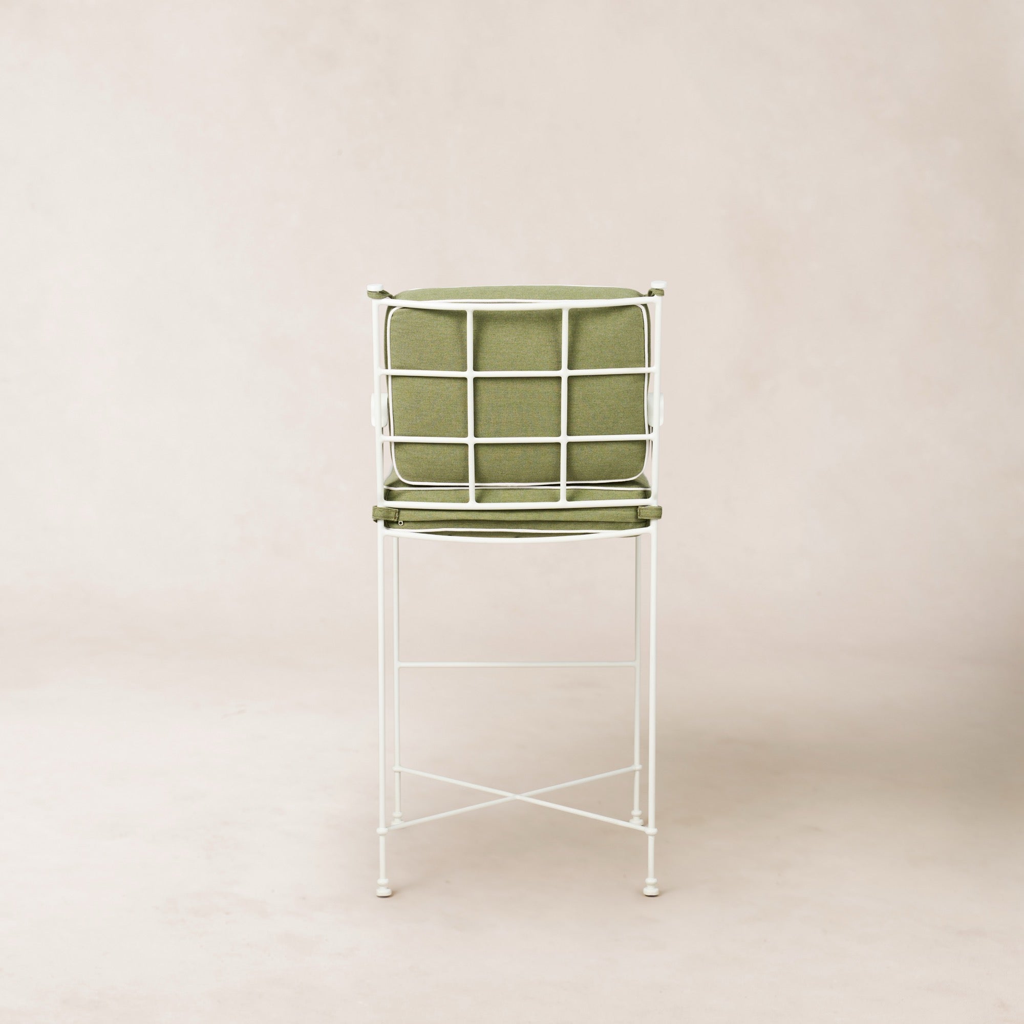Tabouret de comptoir d'extérieur - Structure en fer blanc