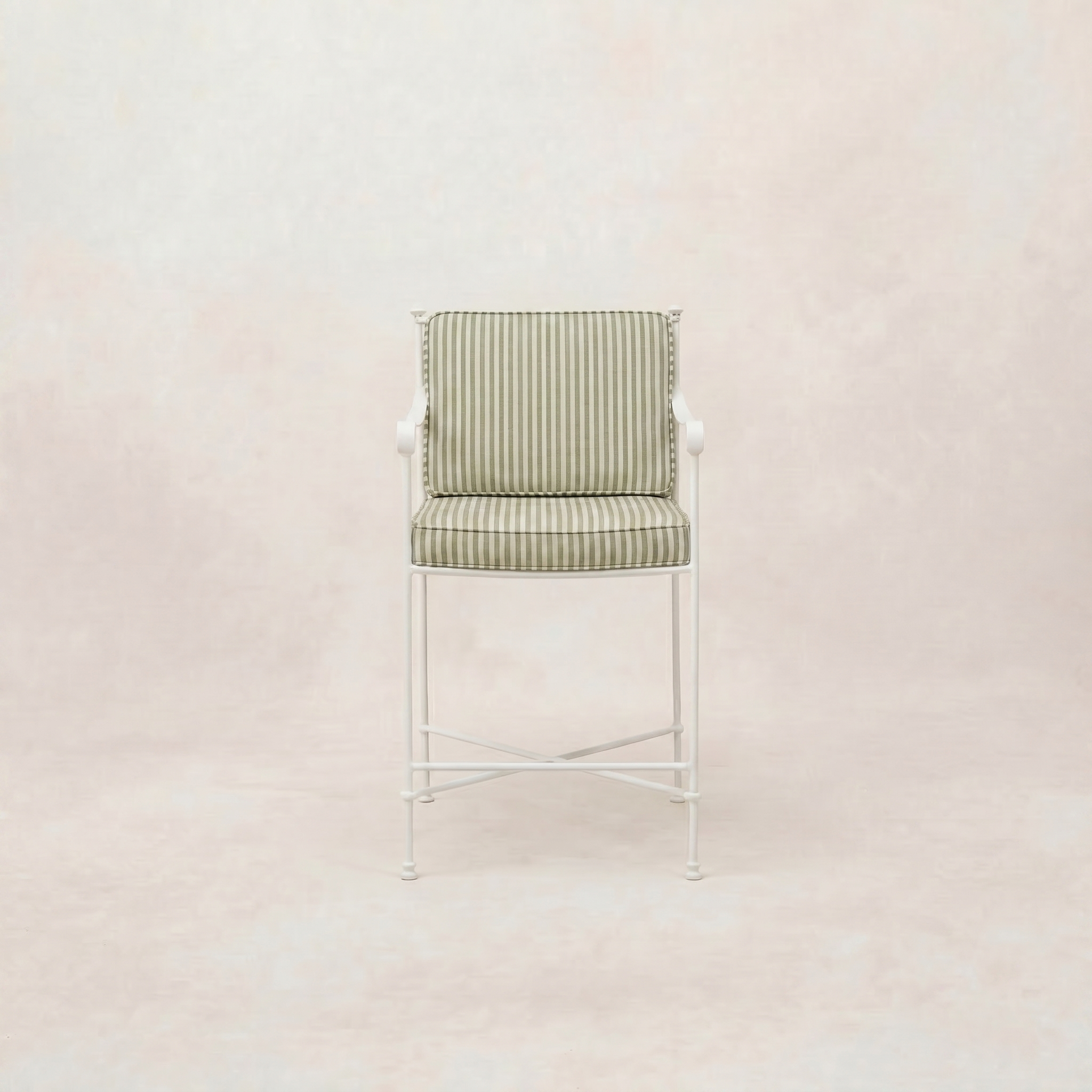Tabouret de comptoir d'extérieur - Structure en fer blanc