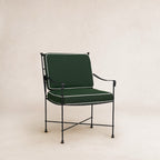 Chaise de salle à manger/salon d'extérieur – Structure en fer noir