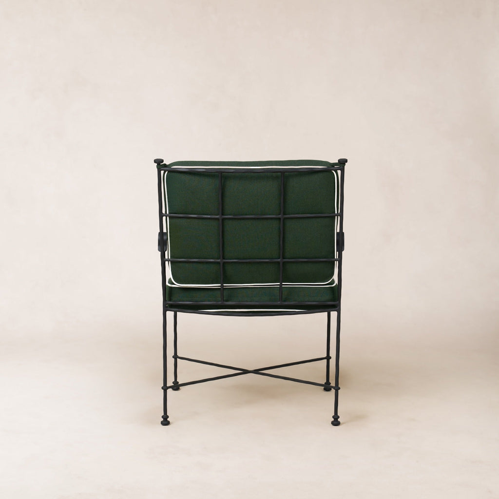 Chaise de salle à manger/salon d'extérieur – Structure en fer noir