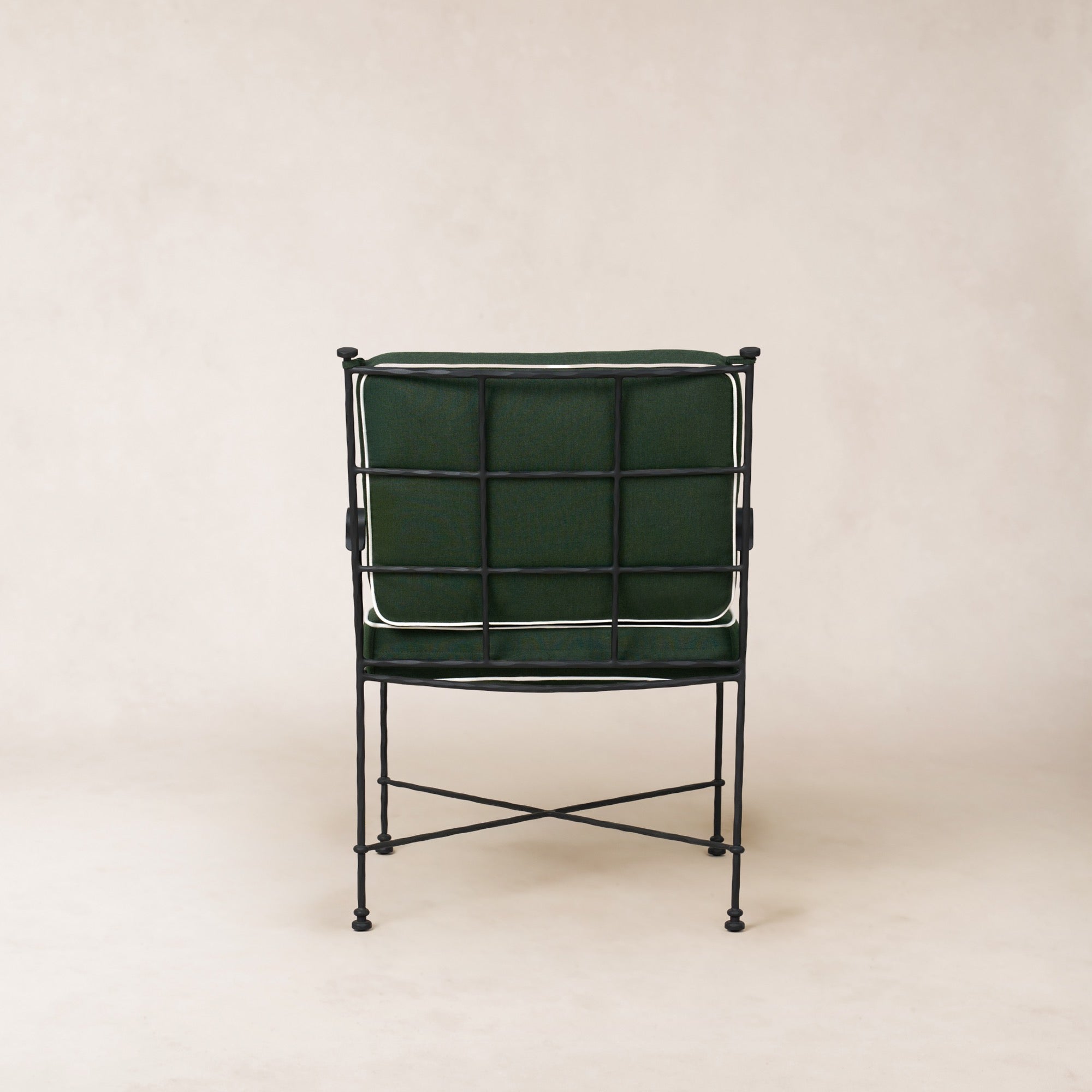 Chaise de salle à manger/salon d'extérieur – Structure en fer noir