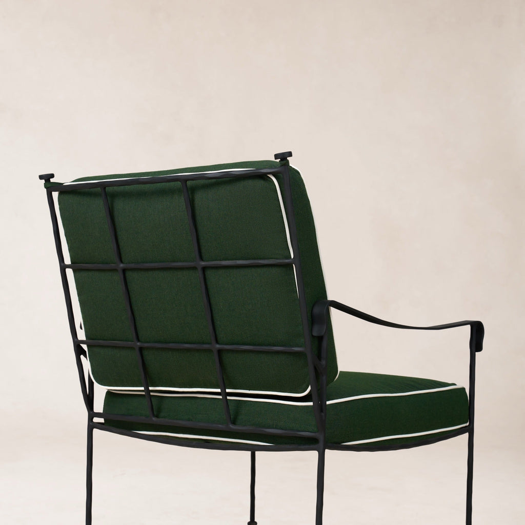 Chaise de salle à manger/salon d'extérieur – Structure en fer noir